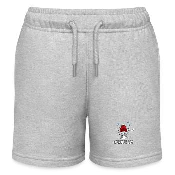 Mama Mutter Sohn Baby Mutti Geschenk Idee Wickeln - Kinder Organic Joggingshorts Mini Bolter von Stanley/Stella - Grau meliert - Vorne
