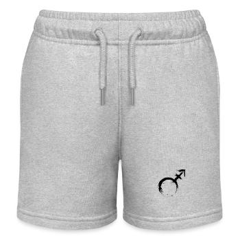 Homme transgenre Androgyne Vénus et Mars - Short de jogging enfant bio Stanley/Stella - gris chiné - Devant