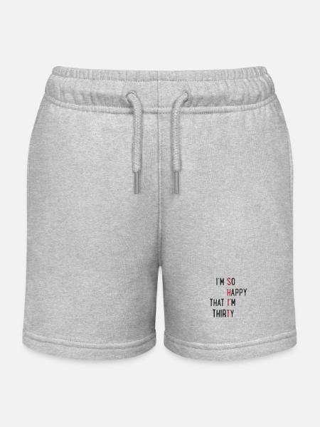30. Geburtstag - Stanley/Stella børne sweatshorts økologisk - grå meleret