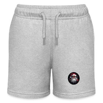 Weihnachtsmann mit Brille - Kinder Organic Joggingshorts Mini Bolter von Stanley/Stella - Grau meliert - Vorne