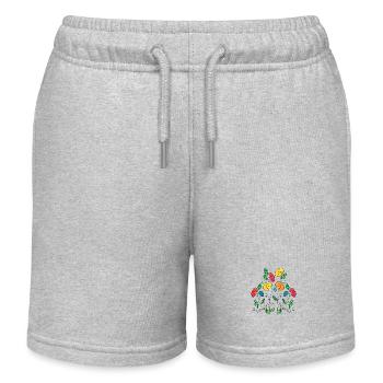 Flowers - Kids Organic Sweat Shorts by Stanley/Stella - heather grey - Front