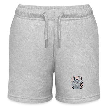 Koala with flowers - Kids Organic Sweat Shorts by Stanley/Stella - heather grey - Front
