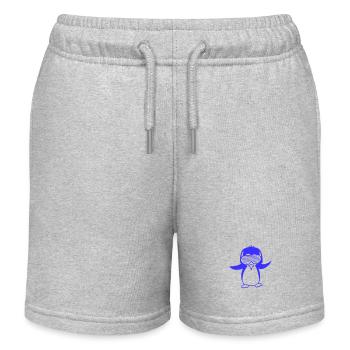 Mignon DJ Pingouin Lunettes de soleil Musique de fête Oiseau - Short de jogging enfant bio Stanley/Stella - gris chiné - Devant