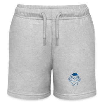 Süße Heavy Metal Ente Vogel Küken Rock Handgeste - Kinder Organic Joggingshorts Mini Bolter von Stanley/Stella - Grau meliert - Vorne
