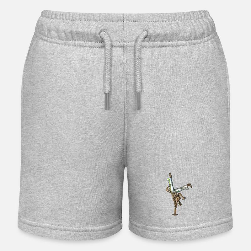 Capoeira - Short de jogging enfant bio Stanley/Stella - gris chiné