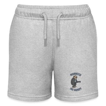 Homeoffice Mitarbeiter des Monats Faultier - Kinder Organic Joggingshorts Mini Bolter von Stanley/Stella - Grau meliert - Vorne