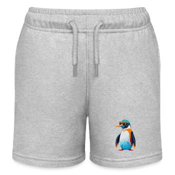 Révolution des pingouins - Short de jogging enfant bio Stanley/Stella - gris chiné - Devant