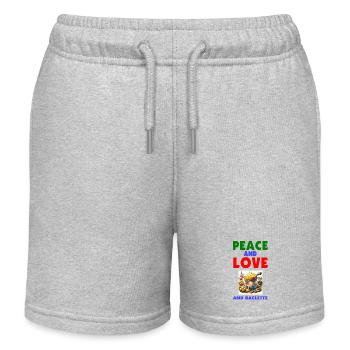 Frieden und Liebe und Raclette - Kinder Organic Joggingshorts Mini Bolter von Stanley/Stella - Grau meliert - Vorne