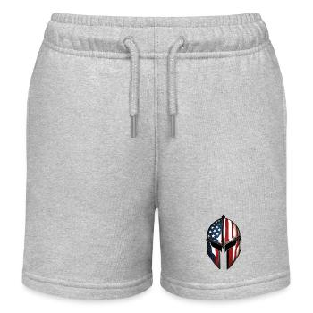 Spartanischer Helm - Kinder Organic Joggingshorts Mini Bolter von Stanley/Stella - Grau meliert - Vorne