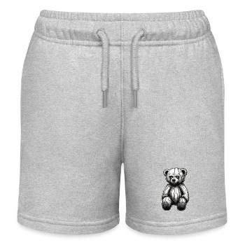 Teddybär / Kuscheltier / Stofftier / Geschenkidee - Kinder Organic Joggingshorts Mini Bolter von Stanley/Stella - Grau meliert - Vorne