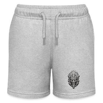 Maya / Haute Culture / Pérou / Calendrier Maya / Motif - Short de jogging enfant bio Stanley/Stella - gris chiné - Devant