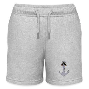 Anker maritim Seefahrer Seemann Kapitän Ahoi - Kinder Organic Joggingshorts Mini Bolter von Stanley/Stella - Grau meliert - Vorne