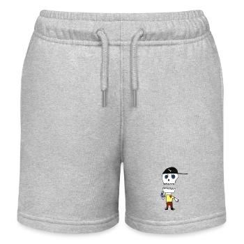 EmptyJuice SkullHeart - Kinder Organic Joggingshorts Mini Bolter von Stanley/Stella - Grau meliert - Vorne