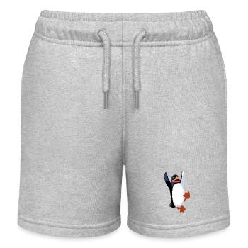 Pinguin - Kinder Organic Joggingshorts Mini Bolter von Stanley/Stella - Grau meliert - Vorne