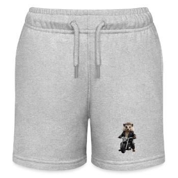 Herisson motard - Short de jogging enfant bio Stanley/Stella - gris chiné - Devant