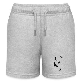 Fliegende Bananen - Kinder Organic Joggingshorts Mini Bolter von Stanley/Stella - Grau meliert - Vorne