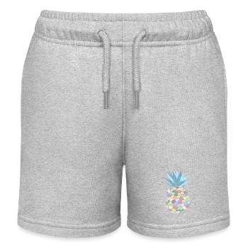 Pastel-coloured pineapple - Kids Organic Sweat Shorts by Stanley/Stella - heather grey - Front