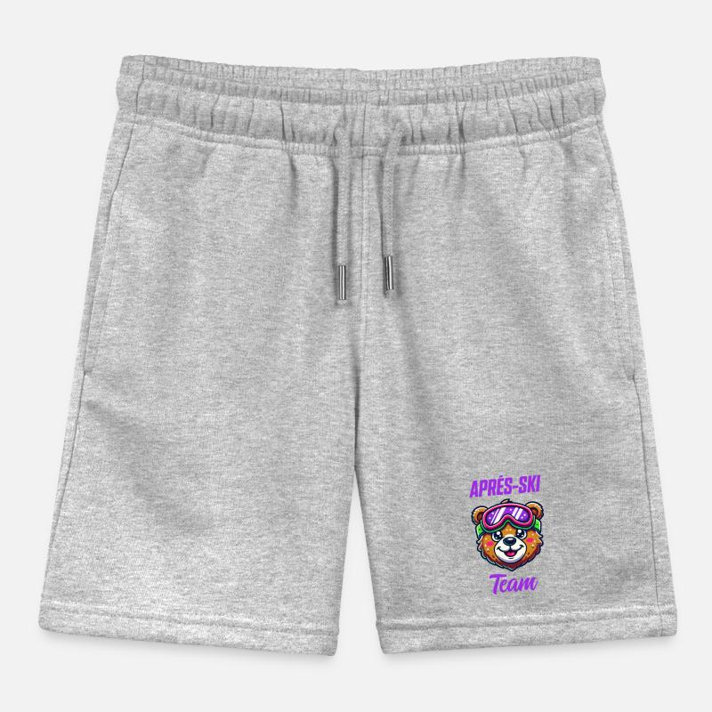 Bear Comic Ski Goggles Kids Organic Sweat Shorts by Stanley/Stella