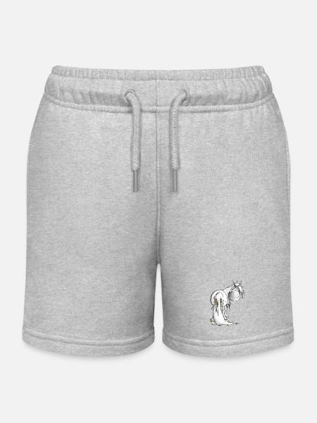 Viking IJslander - Paard - Paarden - Stanley/Stella børne sweatshorts økologisk - grå meleret