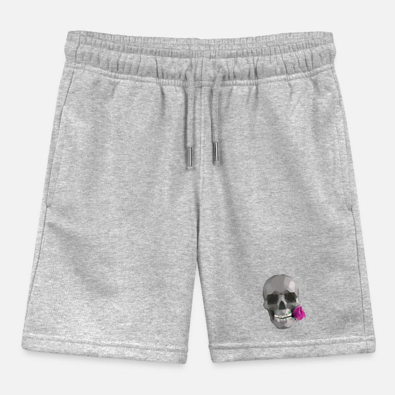 Low Poly Grey Skull – Geometrisch-Romantisch-Gothic Kinder Organic Joggingshorts Mini Bolter von Stanley/Stella