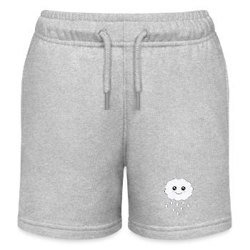 Kawaii Cloud Kawaii Chibi Kawaii Face - Kids Organic Sweat Shorts by Stanley/Stella - heather grey - Front