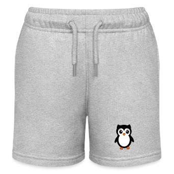 Hibou Black Bird Bird Animaux Cadeau - Short de jogging enfant bio Stanley/Stella - gris chiné - Devant