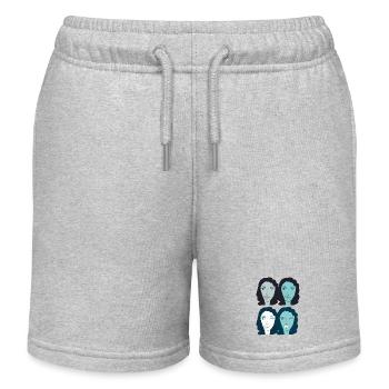 lady art pop - Kids Organic Sweat Shorts by Stanley/Stella - heather grey - Front