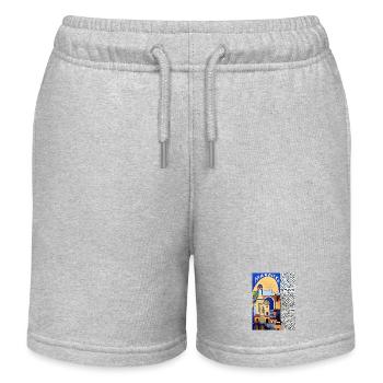 EG Urlaub I Marokko I Orient I Geschenk I Reisen - Kinder Organic Joggingshorts Mini Bolter von Stanley/Stella - Grau meliert - Vorne