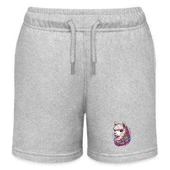 Alpaga - Short de jogging enfant bio Stanley/Stella - gris chiné - Devant
