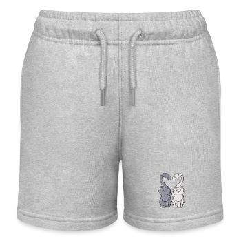 Kittens in Love - Kids Organic Sweat Shorts by Stanley/Stella - heather grey - Front
