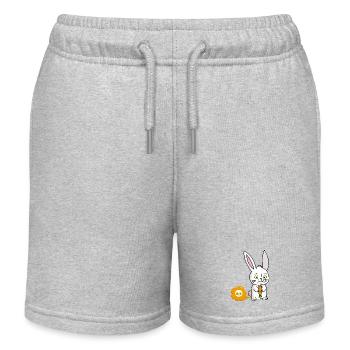 A carrot fart - Kids Organic Sweat Shorts by Stanley/Stella - heather grey - Front