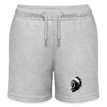 Indian Chief - Kids Organic Sweat Shorts by Stanley/Stella - heather grey - Front