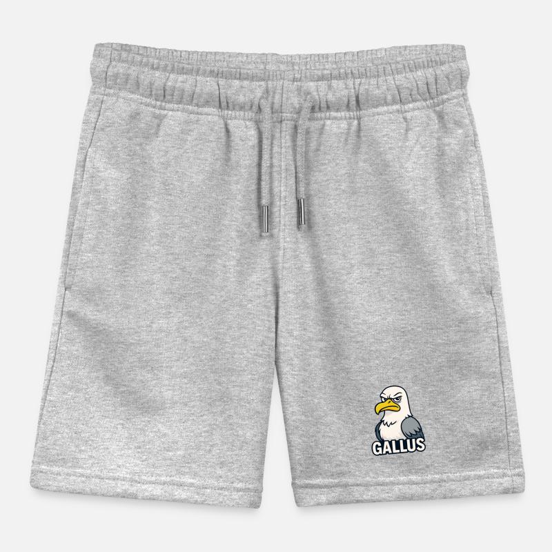 Bold Eagle Mascot Illustration Kids Organic Sweat Shorts by Stanley/Stella