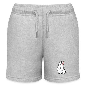 Niedlicher Hasen-Charme in Pastell - Kinder Organic Joggingshorts Mini Bolter von Stanley/Stella - Grau meliert - Vorne