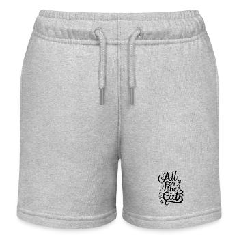 Tout pour le chat - Short de jogging enfant bio Stanley/Stella - gris chiné - Devant