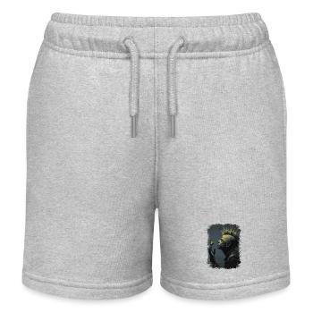 Punkrocker beobachtet Schmetterling - Kinder Organic Joggingshorts Mini Bolter von Stanley/Stella - Grau meliert - Vorne