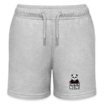 Panda Superhero : Tout simplement non - Short de jogging enfant bio Stanley/Stella - gris chiné - Devant