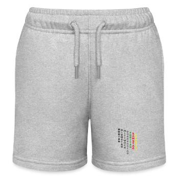 Semaine, vendredi - vert, samedi - rouge, dimanche - Short de jogging enfant bio Stanley/Stella - gris chiné - Devant