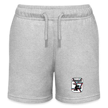 Parkour Design – Gravity is a Suggestion - Kids Organic Sweat Shorts by Stanley/Stella - heather grey - Front