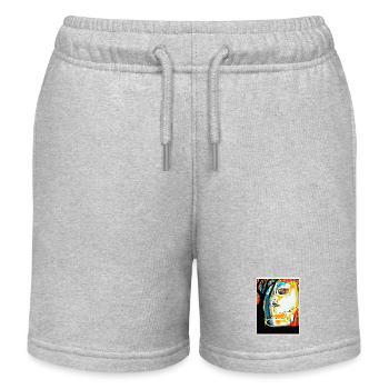 Farbenfrohes Pop-Porträt - Kinder Organic Joggingshorts Mini Bolter von Stanley/Stella - Grau meliert - Vorne