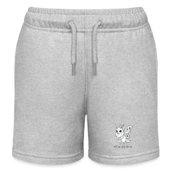Weird But Cute 8. Geburtstag Motte - Kinder Organic Joggingshorts Mini Bolter von Stanley/Stella - Grau meliert - Vorne
