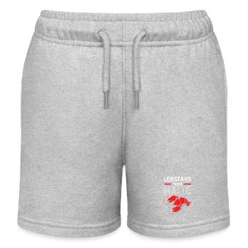 Languste Meeresfrüchte Maine Lobster Hummer - Kinder Organic Joggingshorts Mini Bolter von Stanley/Stella - Grau meliert - Vorne