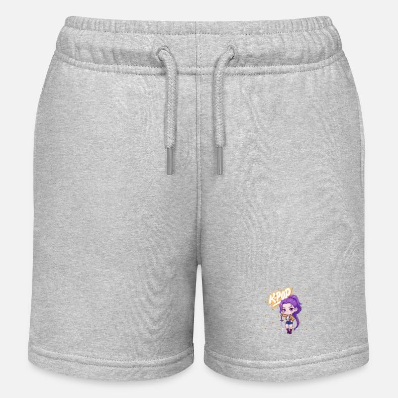 Kpop Girl - Short de jogging enfant bio Stanley/Stella - gris chiné