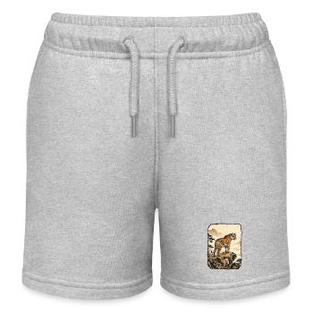Tiger Asiatisch Wald - Kinder Organic Joggingshorts Mini Bolter von Stanley/Stella - Grau meliert - Vorne