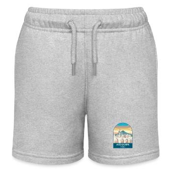 Arequipa Peru Volcano Vintage Travel Poster - Kids Organic Sweat Shorts by Stanley/Stella - heather grey - Front