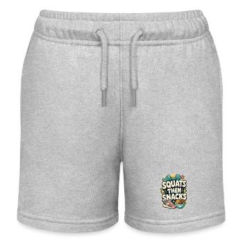 SQUATS PUIS COLLATIONS - Short de jogging enfant bio Stanley/Stella - gris chiné - Devant