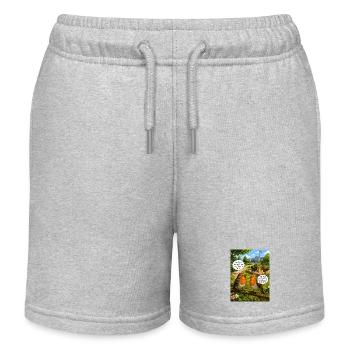 Robin Bling – Funny Robin Bird Wordplay - Kids Organic Sweat Shorts by Stanley/Stella - heather grey - Front