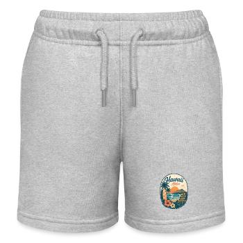 Hawaii Aloha Sunset Beach Vibes - Kids Organic Sweat Shorts by Stanley/Stella - heather grey - Front