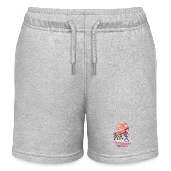 Juste de passage - Short de jogging enfant bio Stanley/Stella - gris chiné - Devant