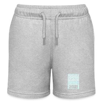 Zahl 2021 - Kinder Organic Joggingshorts Mini Bolter von Stanley/Stella - Grau meliert - Vorne